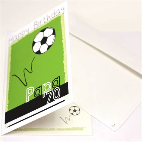 Make someone's day extra special with a personalized, printable birthday card you can send out or share online. Personalised Football Team Birthday Card By Liza J Design ...