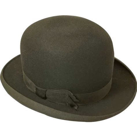 Stetson Derby Bowler Hat Black Felt Vintage Fashion M Gem