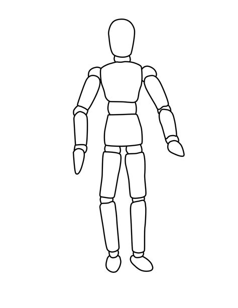 Blank Mannequin Templates Coloring Pages