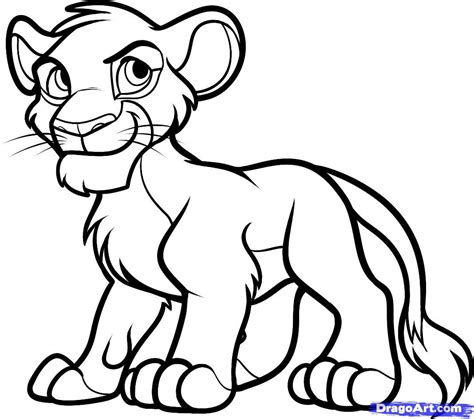 How To Draw Simba From The Lion King Step 9 Easy Disney Drawings