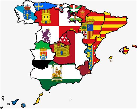 Flags Of Spain Regions Png Download Region Map Flag Of Spain
