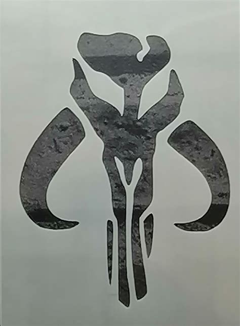 Didacut Mandalorian Symbol Stencil Reusable 190 Mylar Sheet Etsy