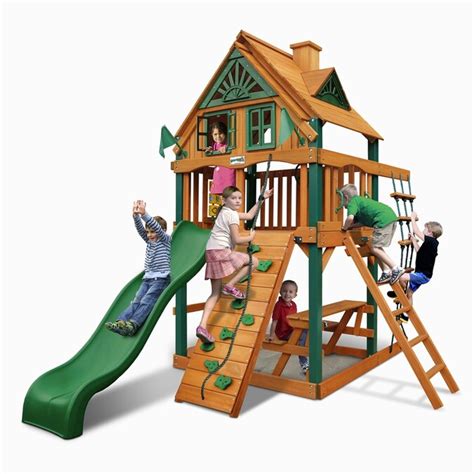 Gorilla Playsets Chateau Tower Treehouse Residential Wood Playset In