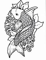 Fish Coloring Koi Sheet Pages sketch template