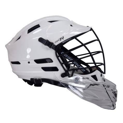 Cascade Cpv R White Goalie Lacrosse Helmet Clear Tp S