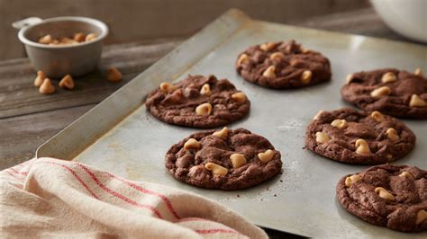 reese s chewy chocolate cookies with peanut butter chips recipe hersheyland