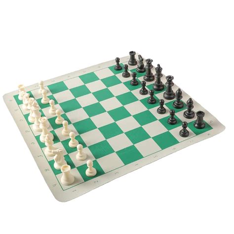 1xtournament Travel Chess Set Roll Up Weighted Vinyl