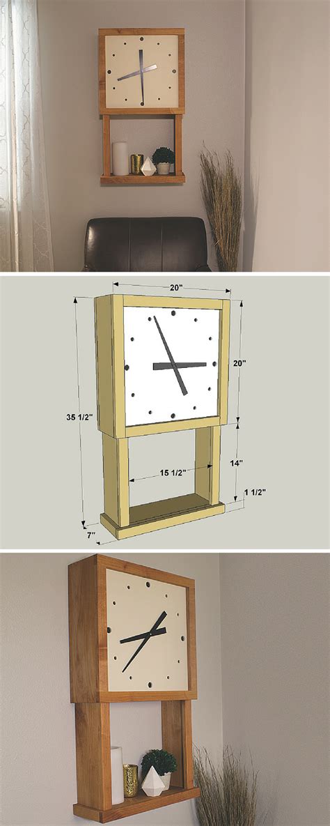 Diy Wall Display Clock Free Printable Plans Include How To Steps