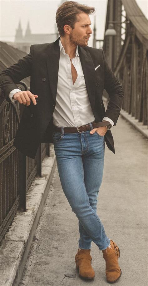 White Shirt Black Jacket And Blue Jeans ⋆ Best Fashion Blog For Men
