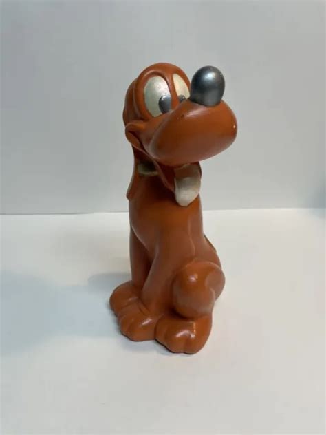 Vintage Walt Disney Productions Ceramic Figurine Pluto Hand Painted