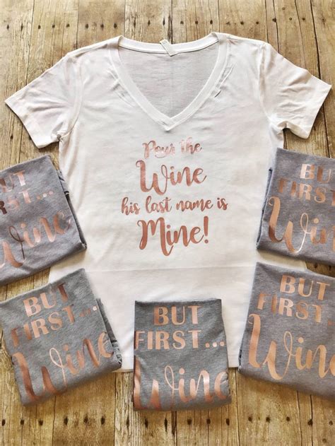Pour The Wine His Last Name Is Mine Bachelorette Party Etsy Canada Bridal Party Outfits