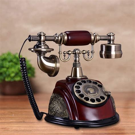 Tfcfl Antique Telephone Old Fashion Landline Telephone Rotary Corded