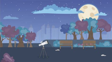 Park Night Animated Background The Stock Footage Club