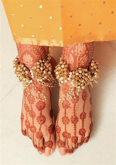 Traditional Bridal Wear Ghungroo Anklet For Indian Haldi Etsy