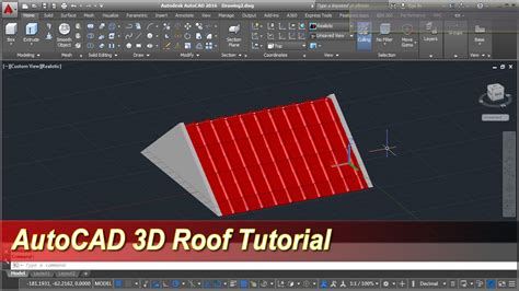 Autocad 3d Roof Modeling Tutorial Youtube