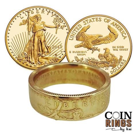 American Gold Eagle Coin Ring Half Ounce Coin Rings By Kai