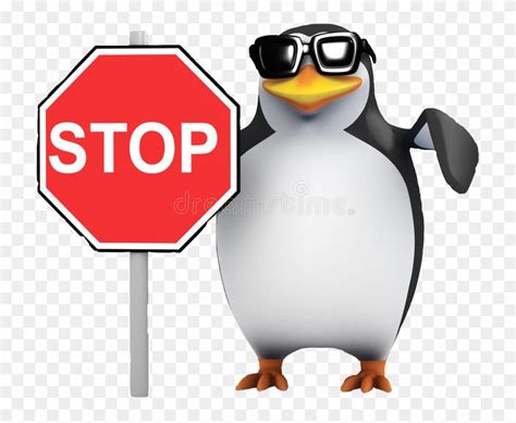 Stop Sign Meme Heres The Penguin Stop Sign Meme As No Anime Penguin