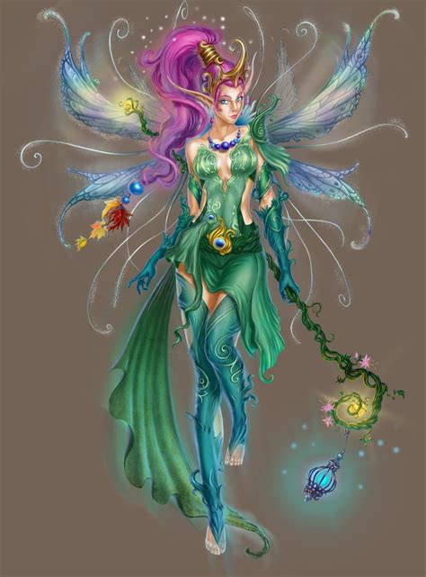 Fairys Queen Of Fairies By Trassnick Traditional Art Drawings Illustration Unicorn And