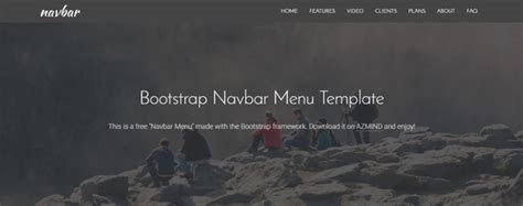 Bootstrap Navbar Menu Templates