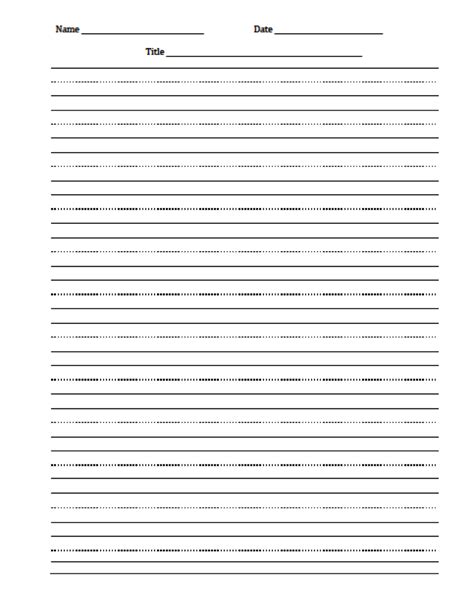 2nd Grade Writing Paper Template Penmanship Worksheets You Can
