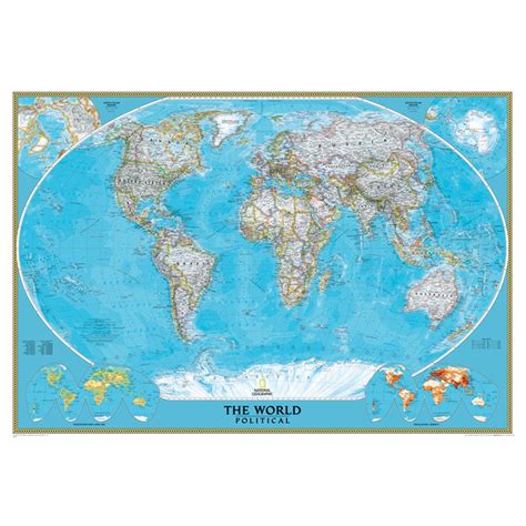 World Classic Wall Map Mural Ngmre00622007 National Geographic