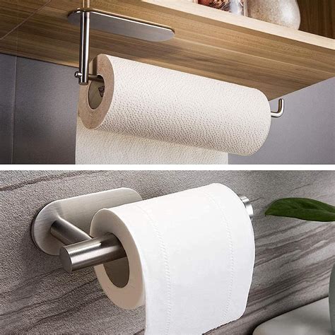 Amazon Com Yigii Paper Towel Holder Toilet Paper Holder No Drilling