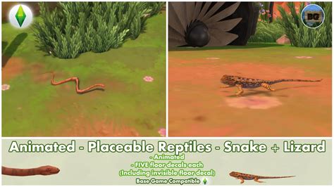 Bakies The Sims 4 Custom Content Animated Placeable Reptiles