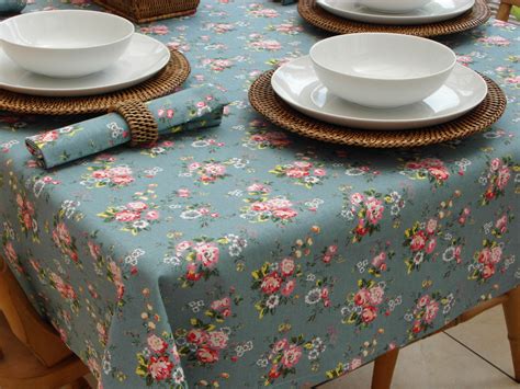 Vintage Collection Blue & Pink Floral Rectangle | The Tablecloth Company