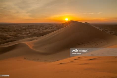 Sunset In The Gobi Desert High Res Stock Photo Getty Images