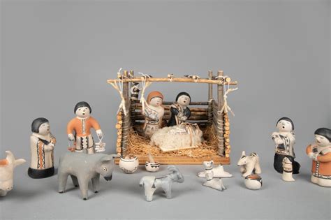 Lot Helen Cordero Eighteen Piece Nativity Scene Ca 1980
