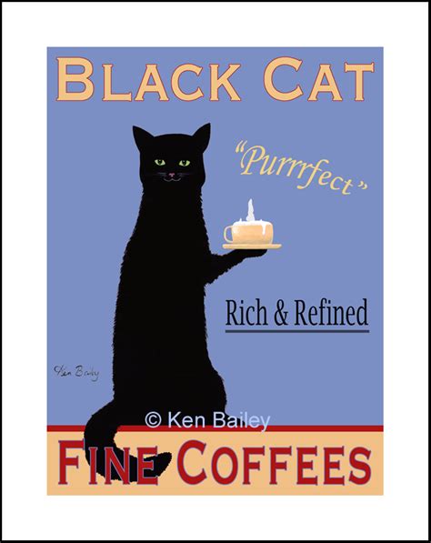 Cats appealed to steinlen for their charm, movement and character, as well. Black Cat Coffee - limited edition print