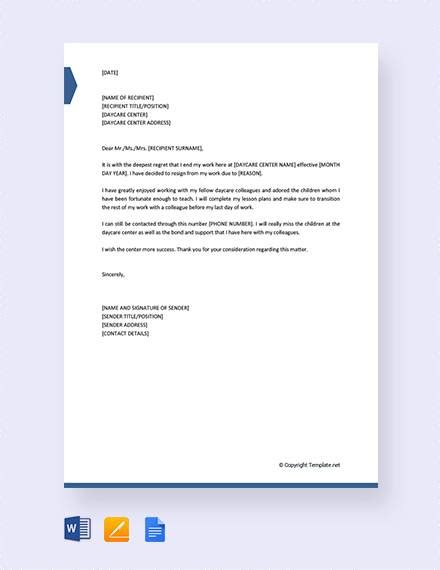 Daycare Letter To Parents Template Database