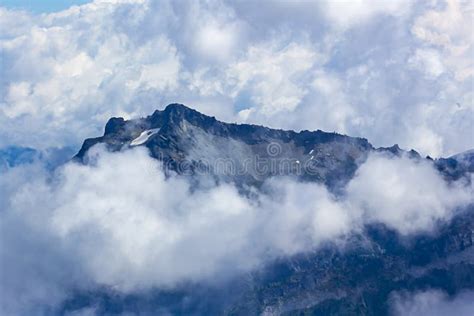 Harsh Mountain Wilderness Covered In Fog Stock Image Image Of High