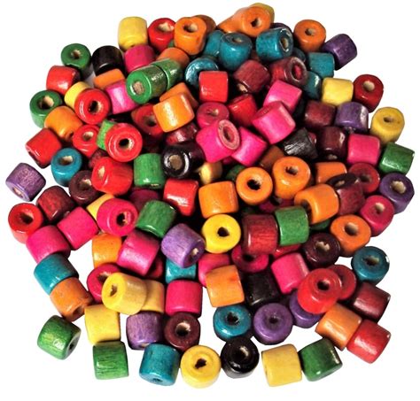 Small Wooden Tube Beads | Children's Beads | Children's