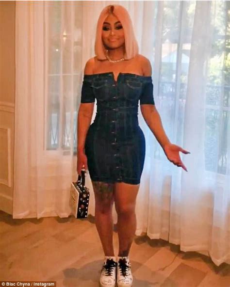 Blac Chyna Shows Off Her Curves In Strapless Denim Dress Following