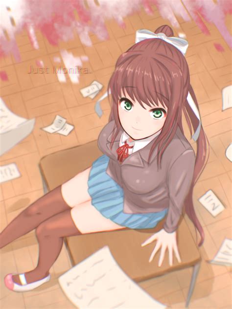 [found fanart] here s a daily dose of monika ddlc