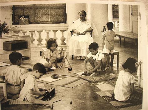 Photo By Nachiappan Maria Montessori Conducting A Class In Adiyar