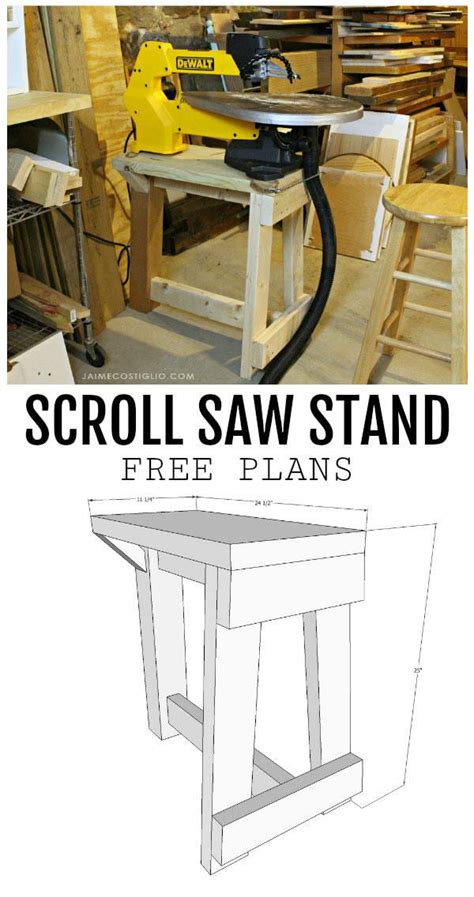 The scroll saw is one of the easiest saws to pick up and start using. My Scroll Saw Set up & Stand Free Plans - Jaime Costiglio