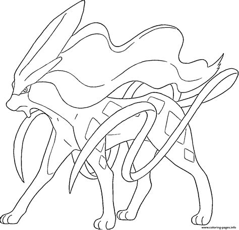 Suicune Pokemon Coloring Page Pokemon Suicune Colorir Getdrawings