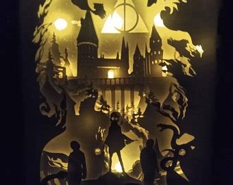 Harry potter light box | Etsy Harry Potter Quilt, Harry Potter Diy