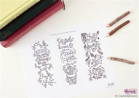 Fall Coloring Page Free Printable Fall Bookmarks For Coloring