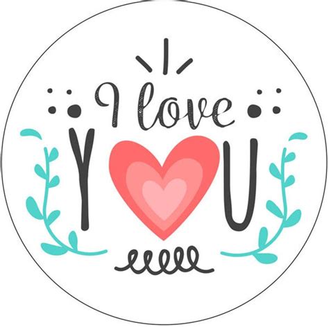 I Love You Sticker Be My Valentine Sticker Love Stickers Round Etsy Uk