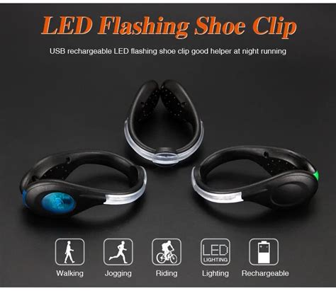 Safety Ce Usb Rechargeable Flash Shoe Clip Light Buy Waterproof Shoe