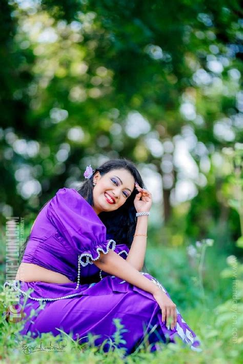 Sri Lankan Tv Presenter Dasuni Navodya Maduwanthi In Purple