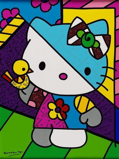 Romero Britto Park West Gallery Hello Kitty Art Pop Art Britto Art