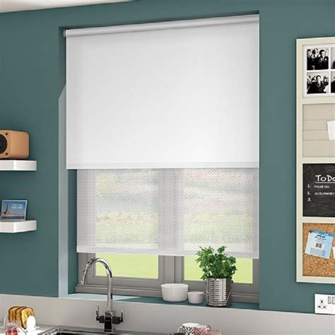 Blockout Double Roller Blinds Dual Roll Shades Daynight Window Curtains