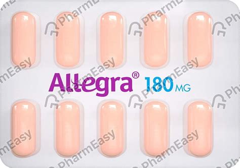 Allegra 180 Mg Tablet 10 Uses Side Effects Price And Dosage Pharmeasy