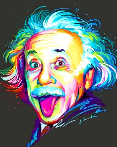 Colorful Albert Einstein Paint By Numbers Paint By Numbers Uk
