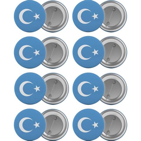 Satürn Doğu Türkistan Bayrağı Çanta Rozeti Seti 8 Adet En Fiyatı