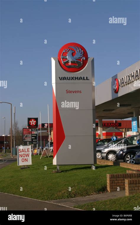 Vauxhall Car Dealership Sign Uk Stock Photo Alamy